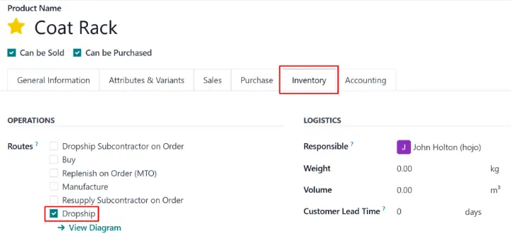 Enable Dropshipping On Product